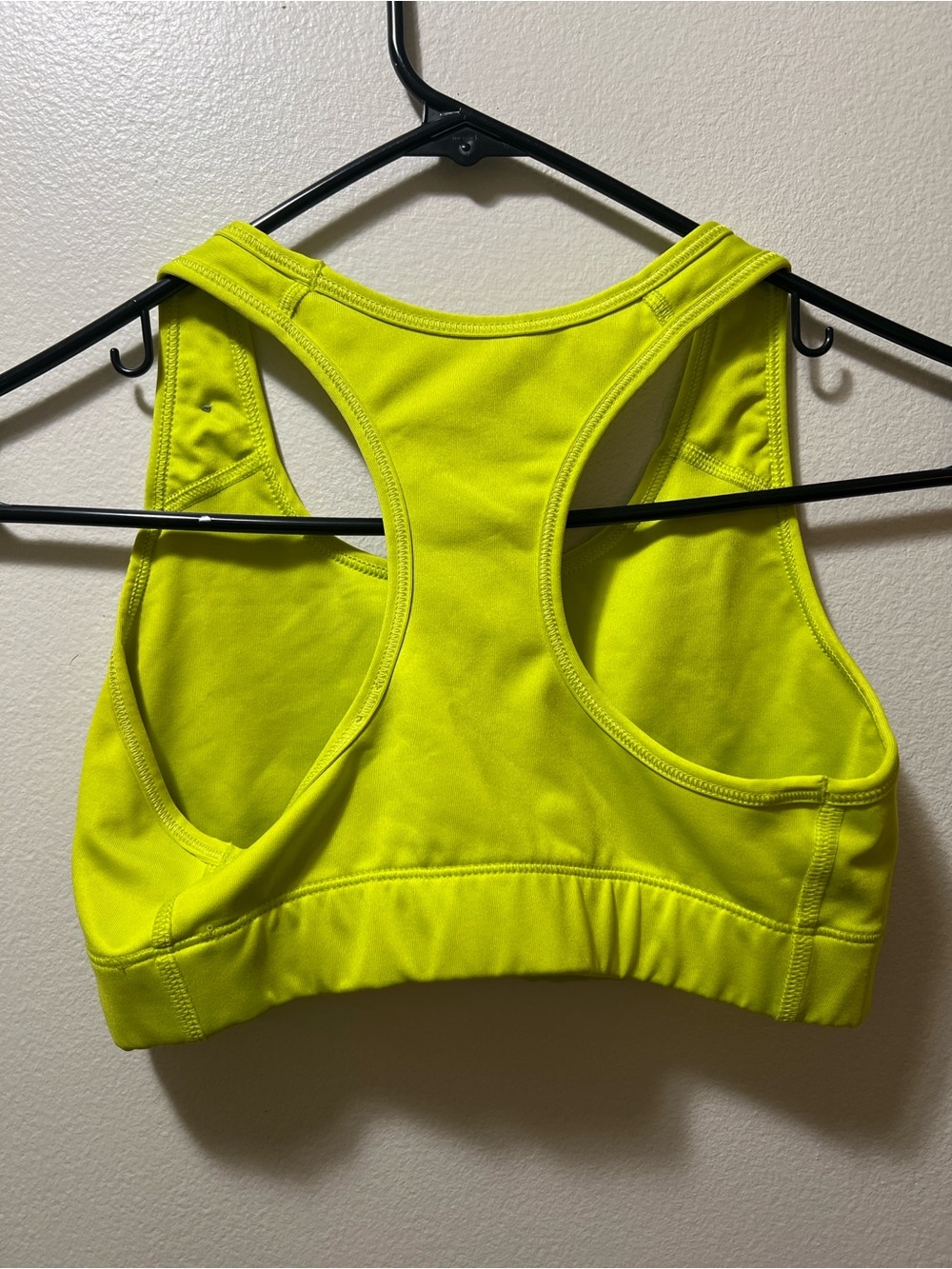 Nike Neon Yellow Dri-FIT Racerback Sports Bra - Picture 3 of 3